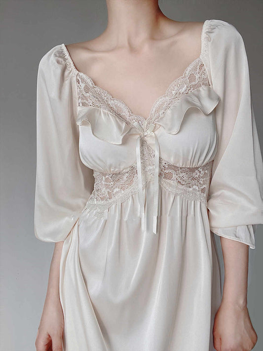 French Silk Lace Nightgown