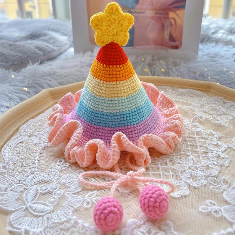 diy crochet birthday hat material package kit