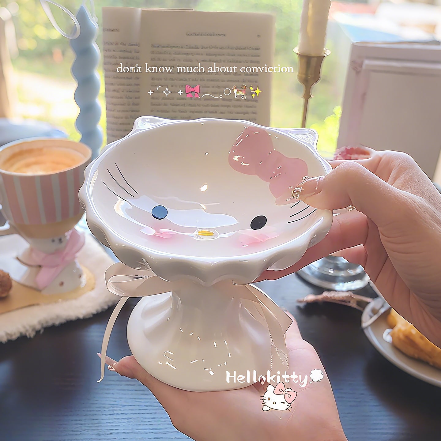 Cute kitty cat ceramic bowl
