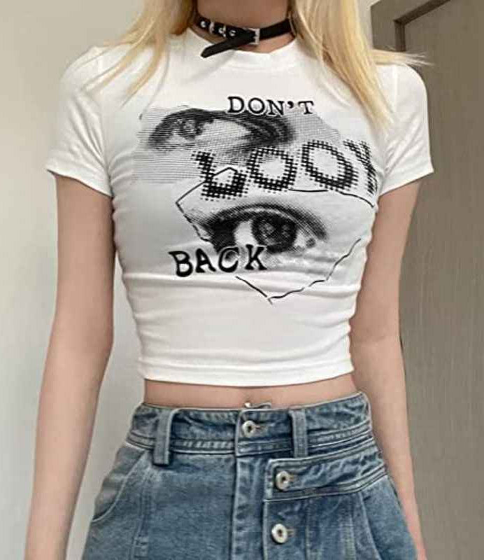 Acubi Cool Casual Crop Tee