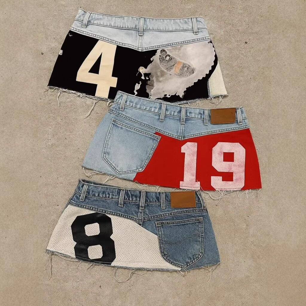 Y2K Streetwear Digital Print Paneled Mini Skirt