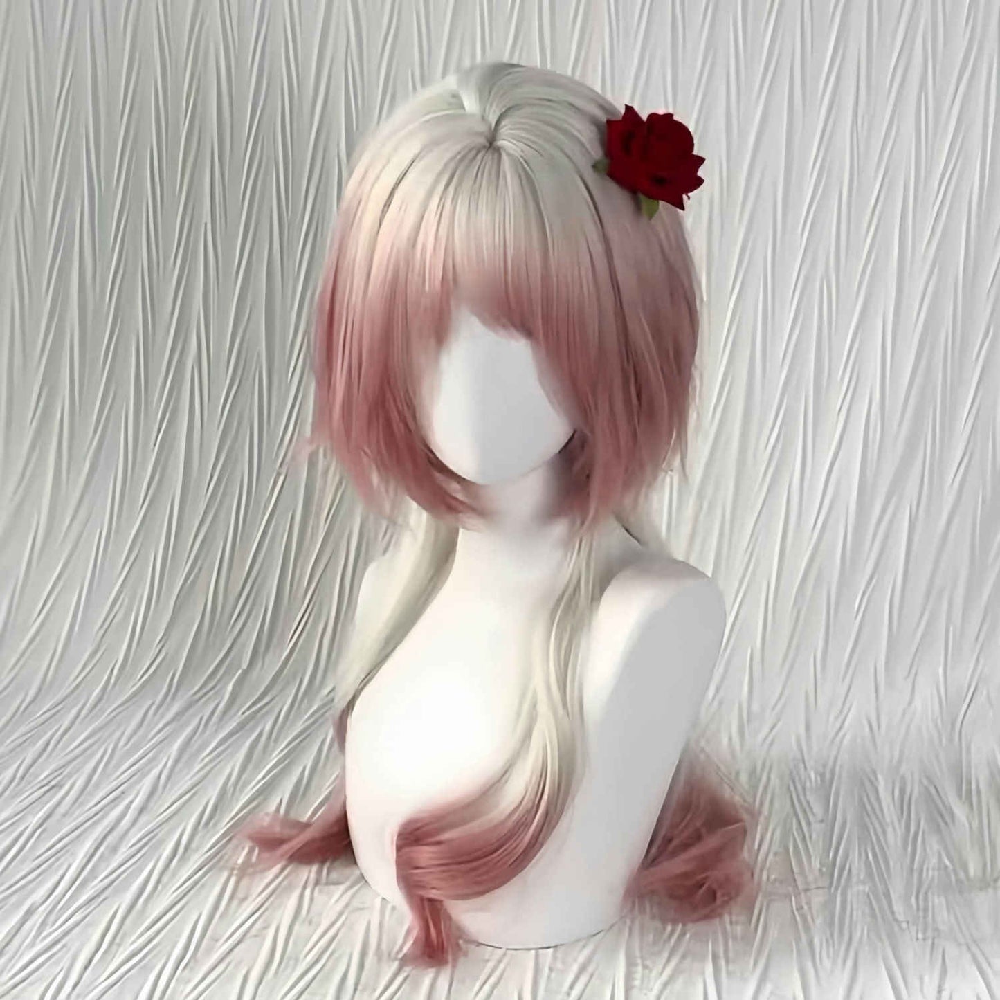 Pink Gradient White Jellyfish Wig