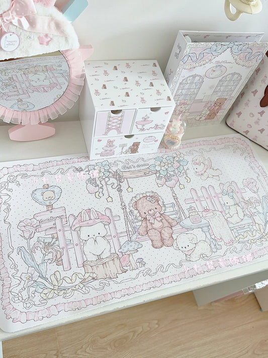 Girl's Dream Strawberry Tea Party Table Mat