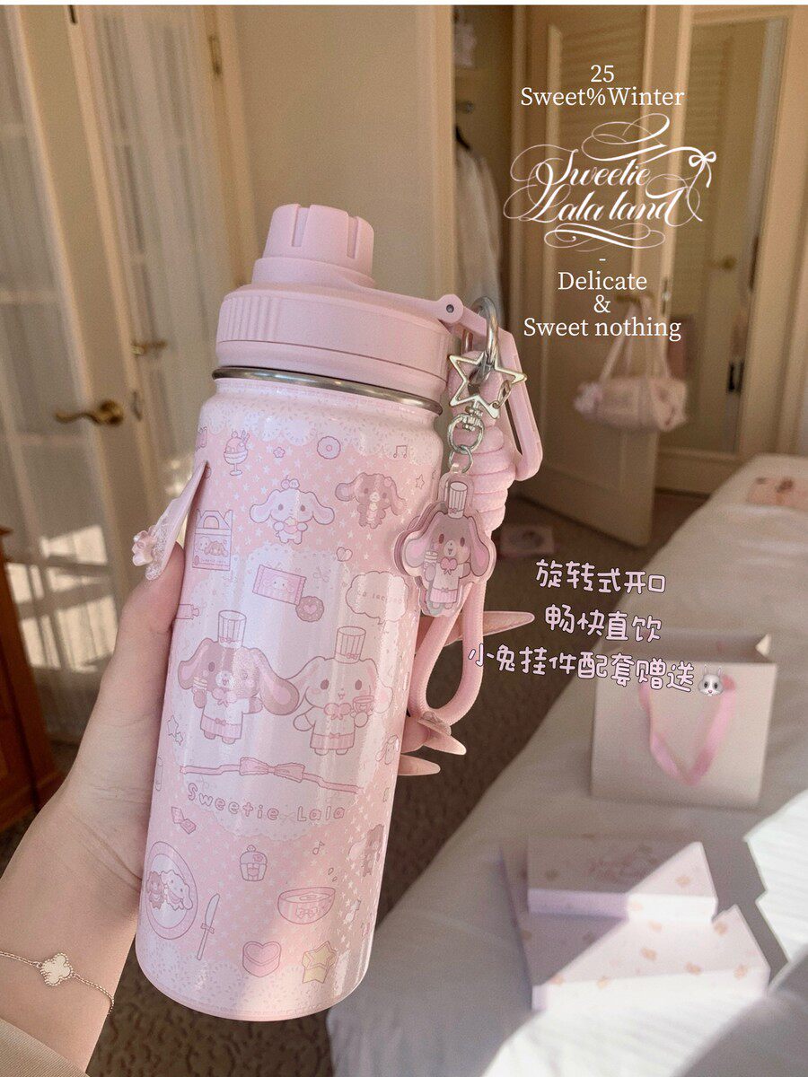 rabbit cute kawaii water bottle