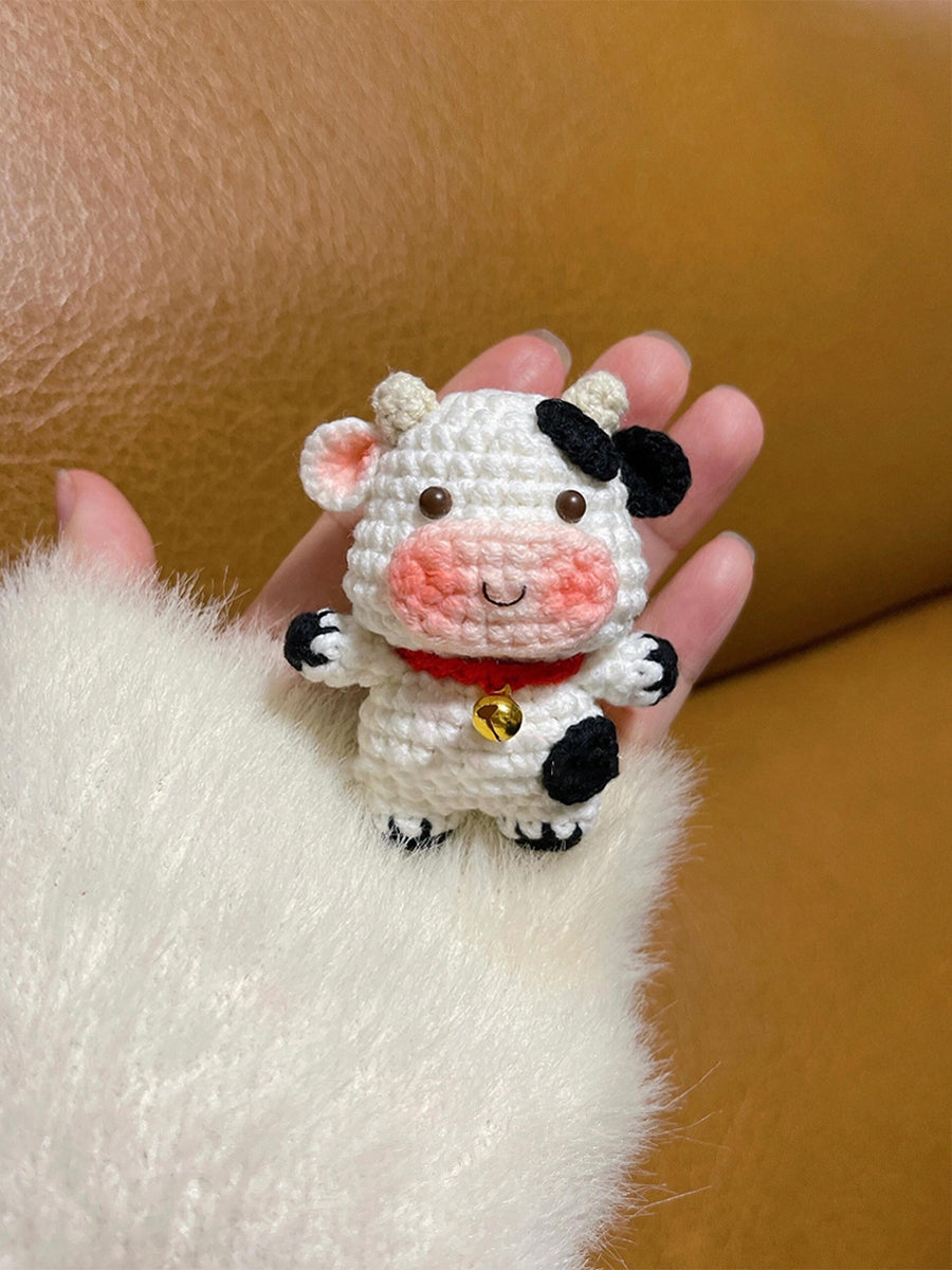 diy Little cow woolen bag pendant