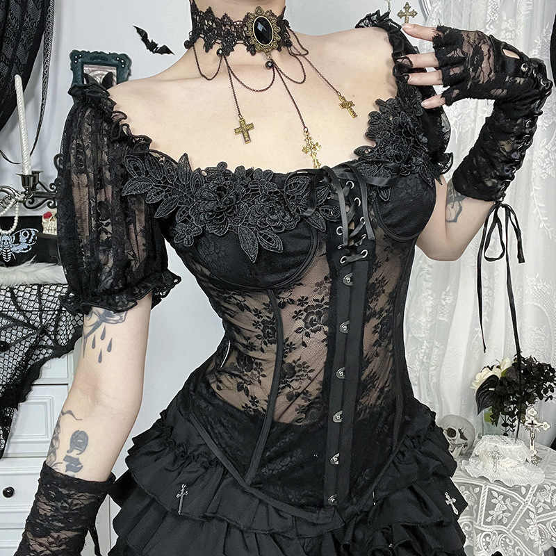 Gothic Lace Palace Retro Top