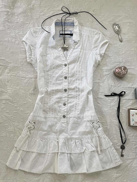Retro Waisted Shirt Dress