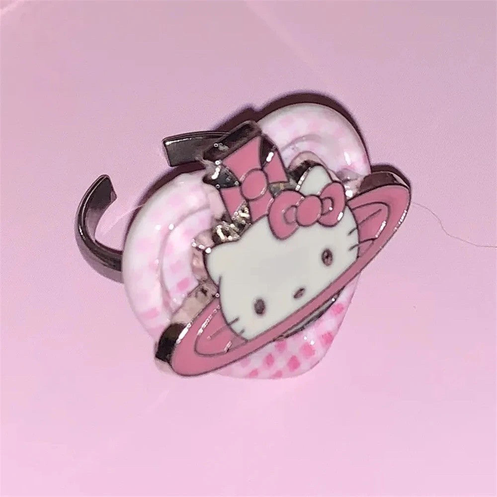 y2k kitty kawaii rings