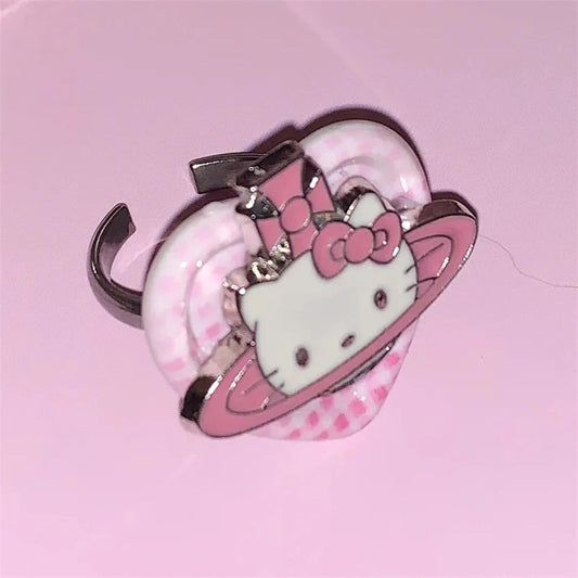 y2k kitty kawaii rings