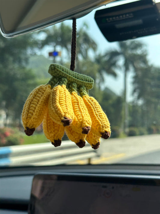 DIY woolen crochet banana pendant material package