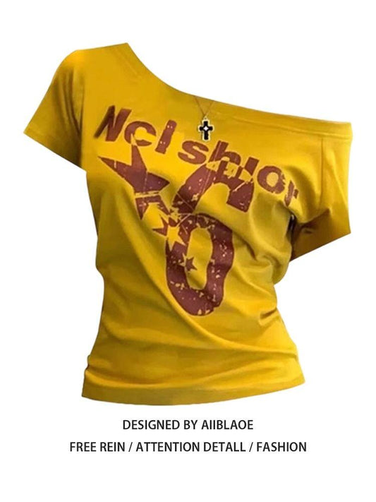 Y2k Sport Summer Off shoulder Top