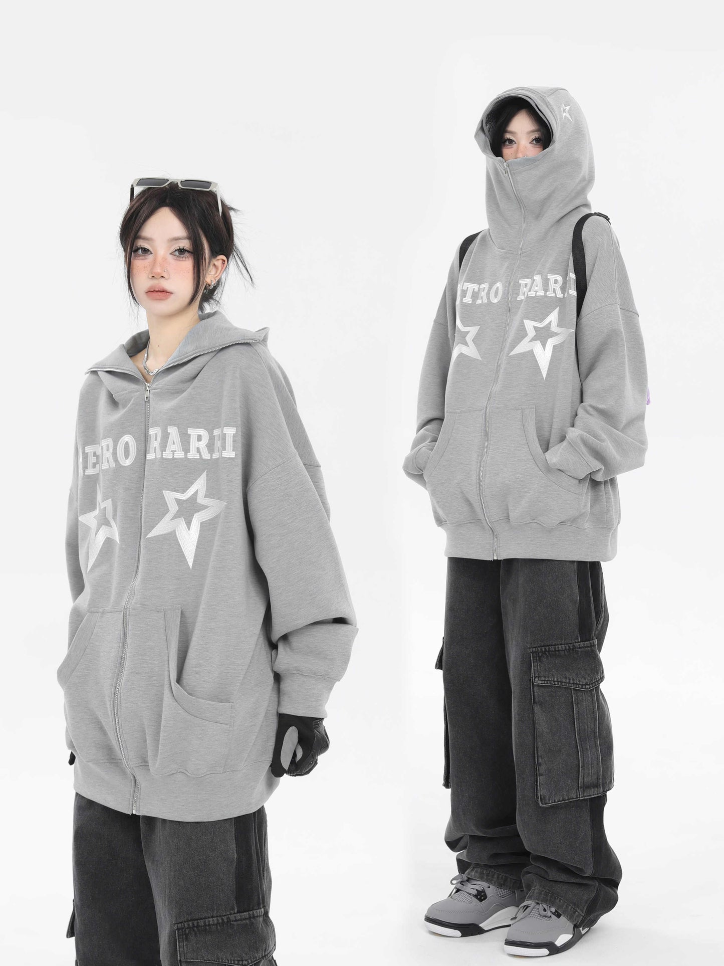 Acubi Street Star Zip-up Hoodie