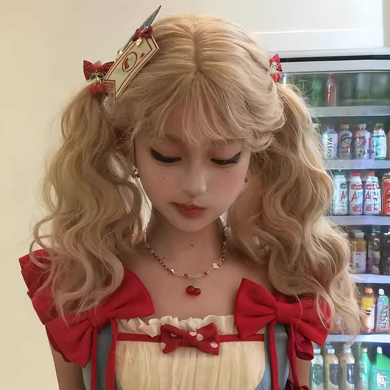 Doll Platinum Curly Long Wig