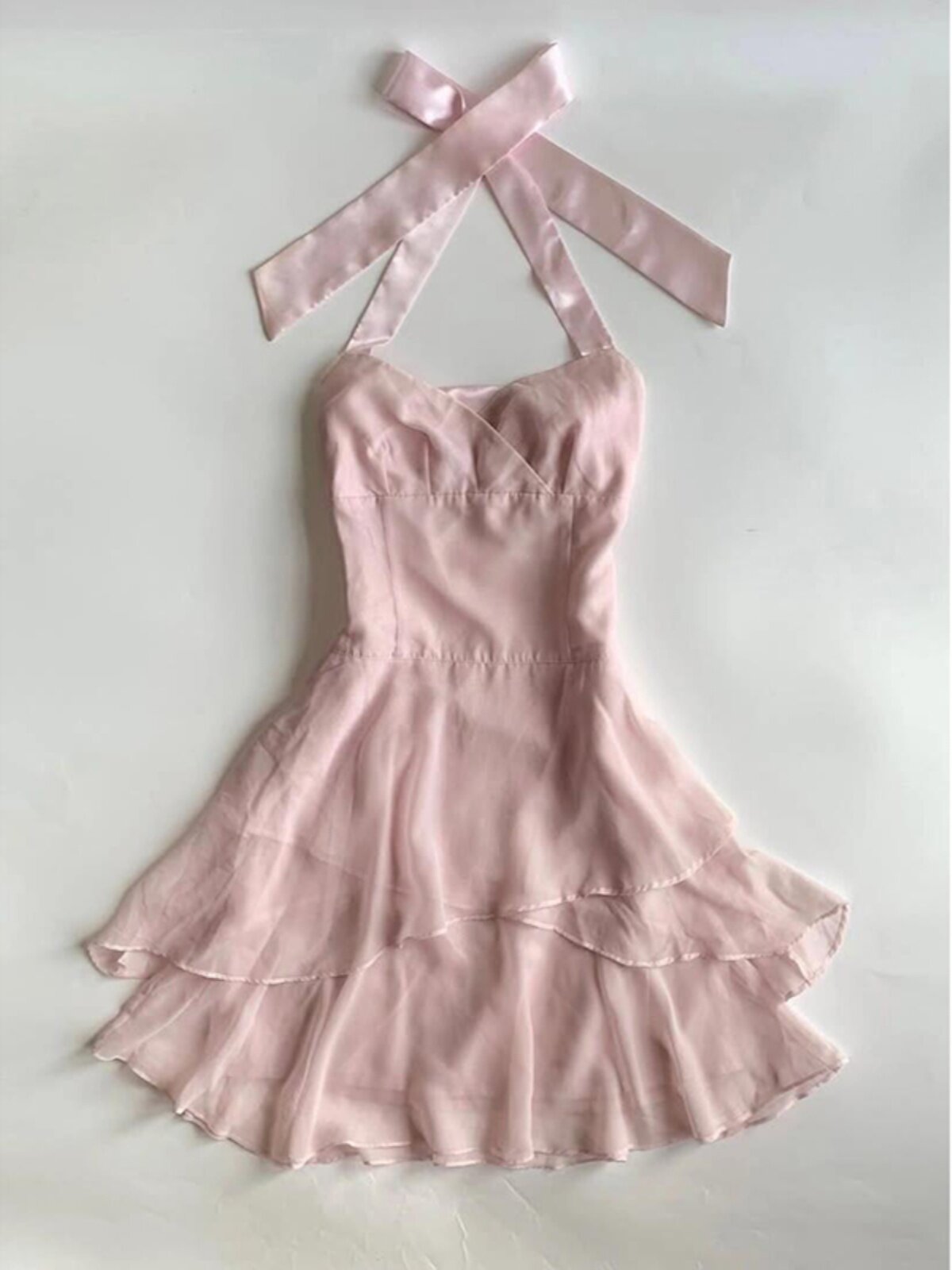 coquette pink mesh dress