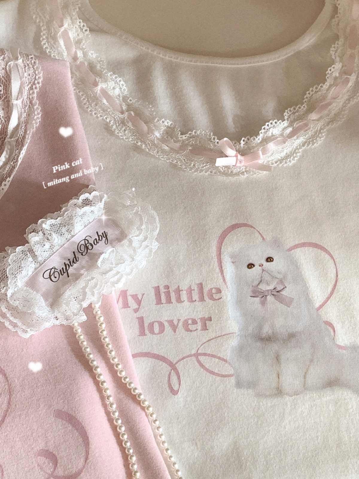 Soft Lace Cat T-shirt