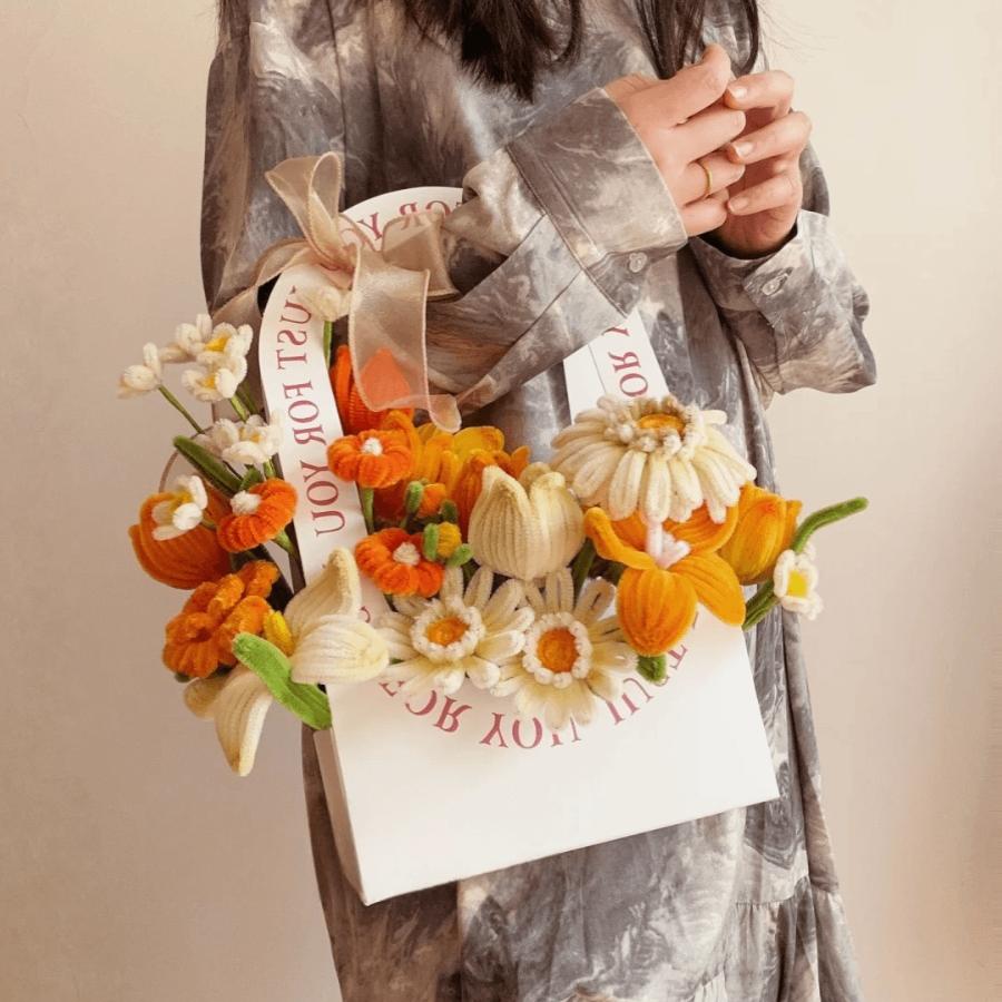 handmade Twisting stick flowers bouquet gift box