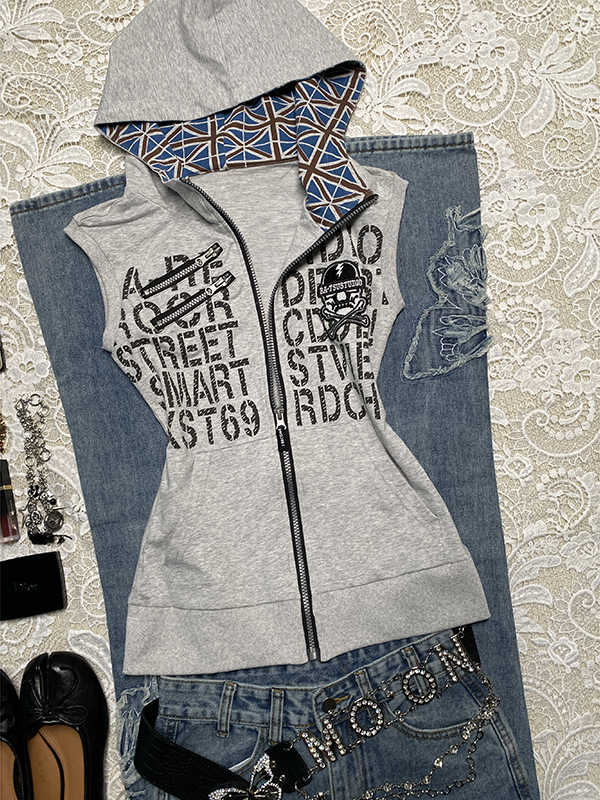 Retro Hoodie Sleeves Top