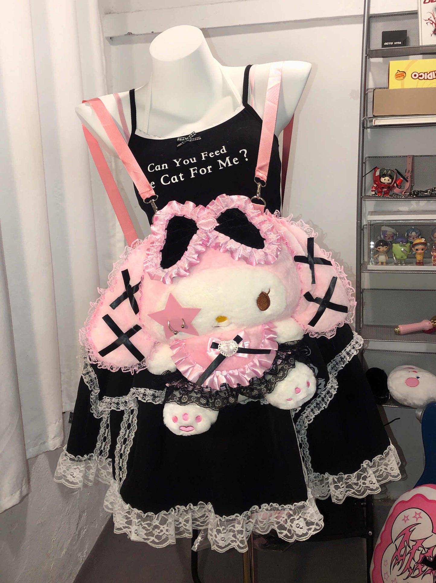 Y2K Black Pink Backpack