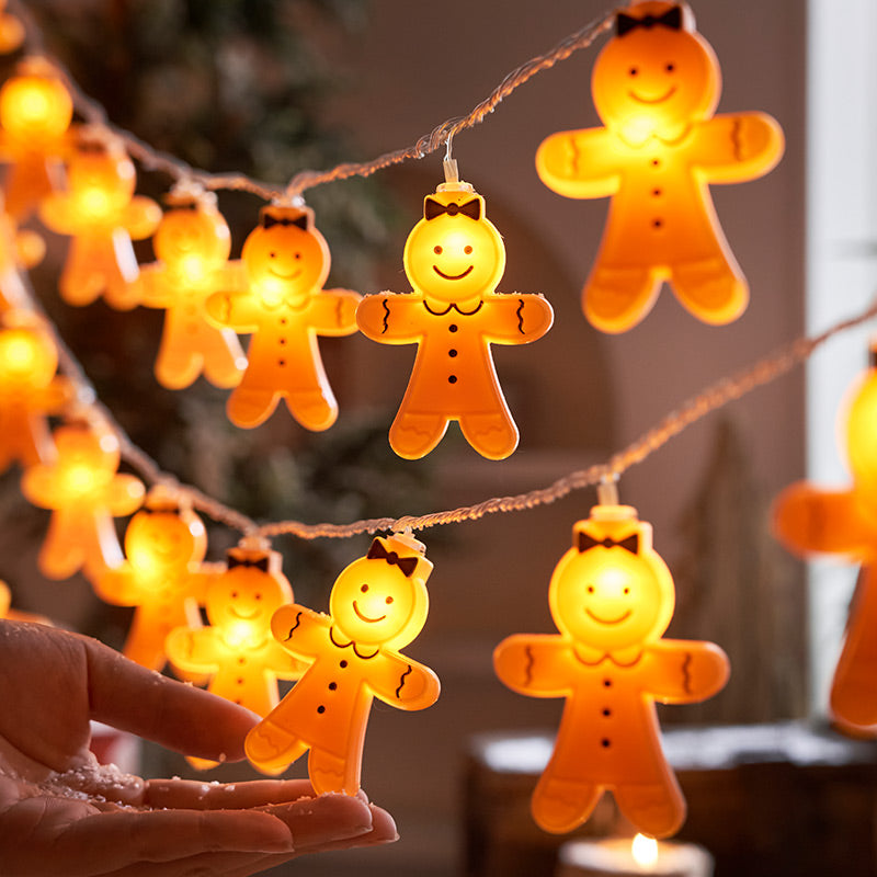 Christmas decoration gingerbread man lights