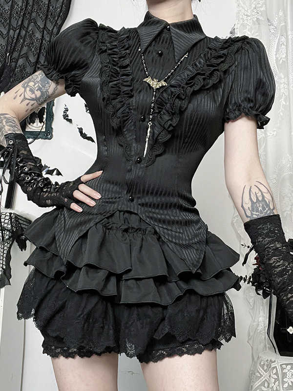 Gothic Puffy Sleeves Shirt