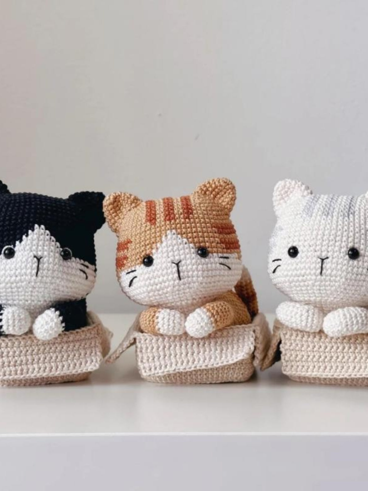 DIY wool kittens materials bag