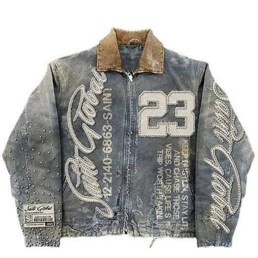 Streetwear Washed Denim Jacket
