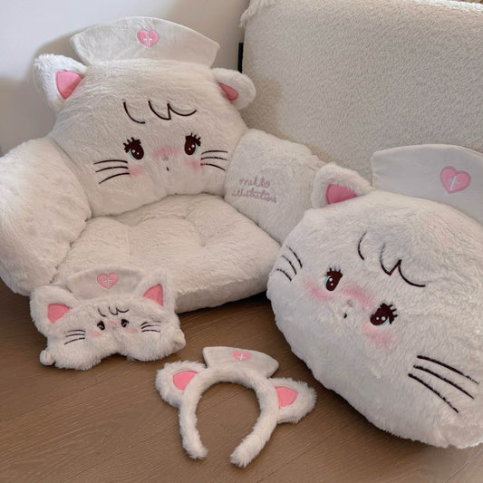 cute kitten embroidered sofa cushions