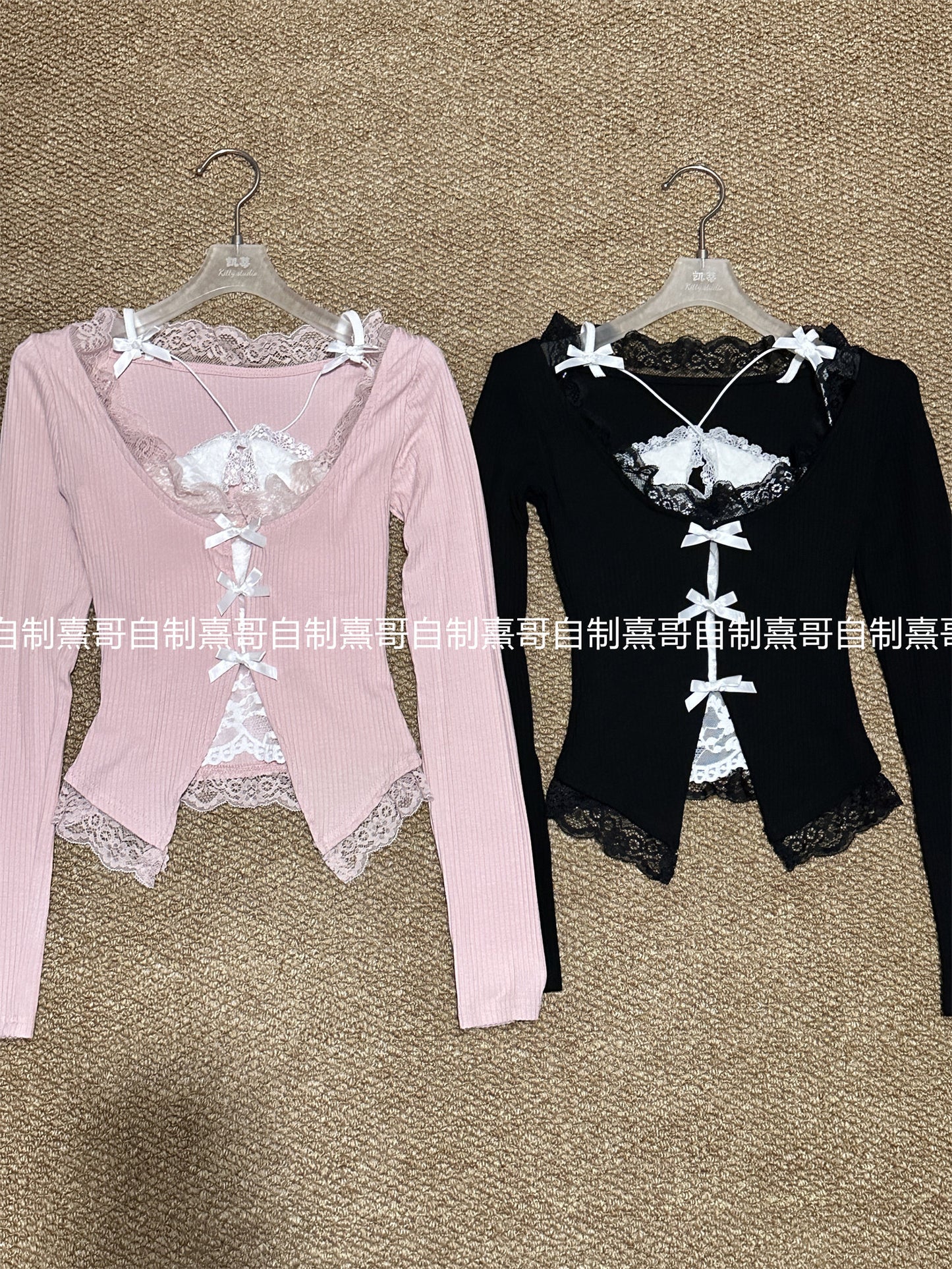 lace bow kawaii cardigan
