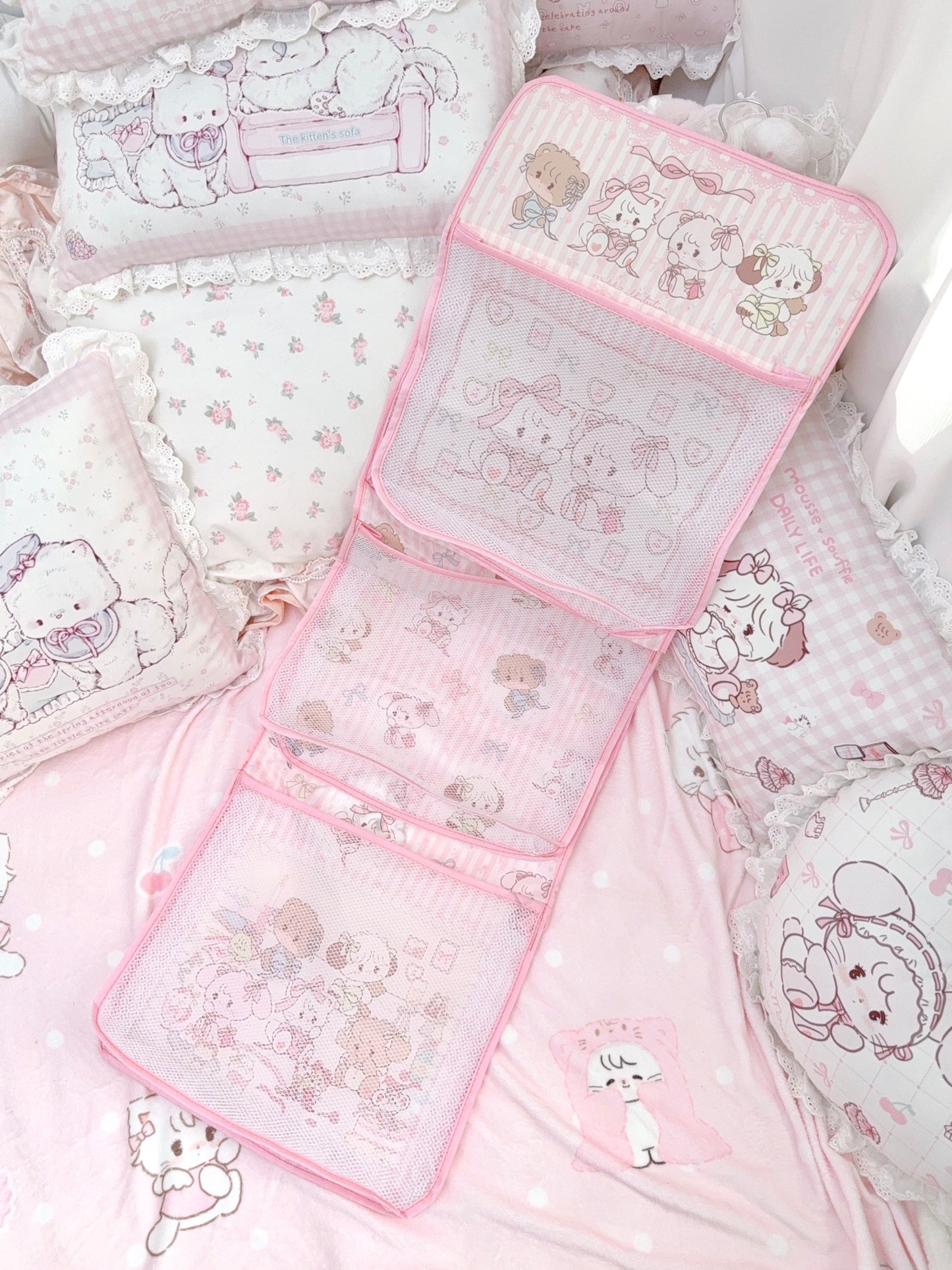 kawaii pink underwear storage bag