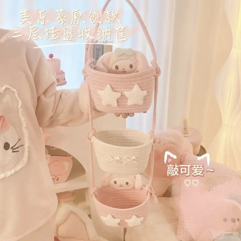 Pink living room bedroom Melody hanging basket