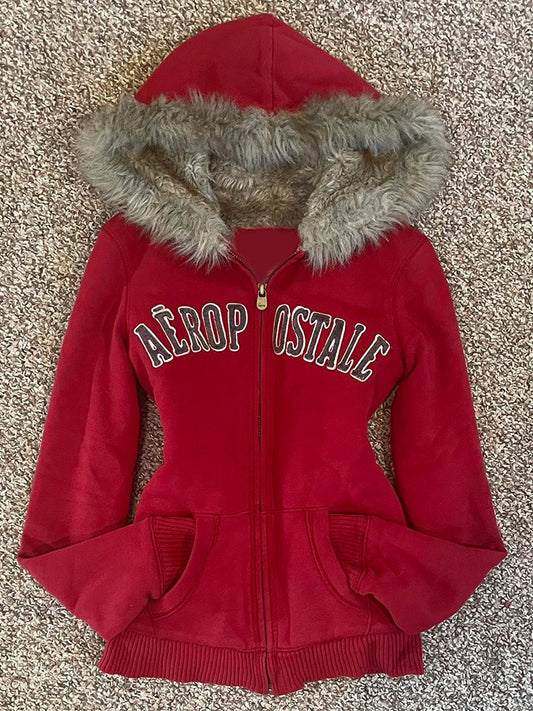 retro red jacket
