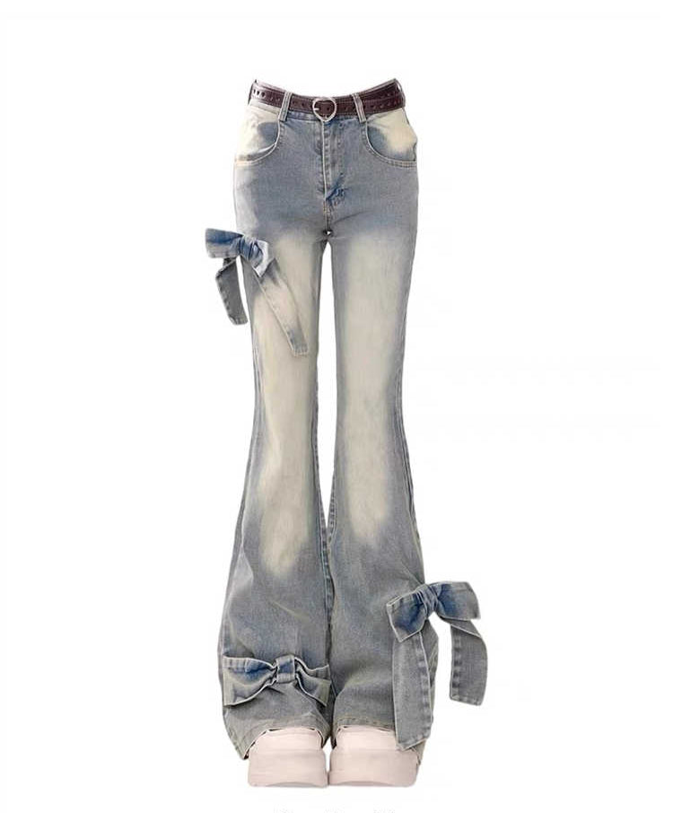 Bell Bottom Jeans with Bow