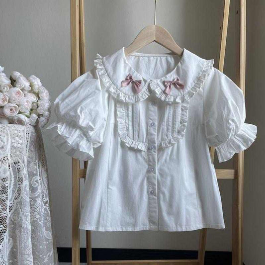 Lolita Doll Collar Puff Sleeve Shirt