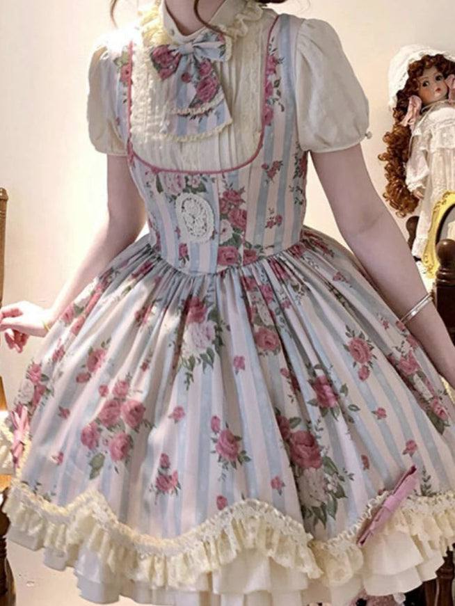 Rose Floral Lolita Princess Dress