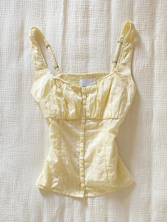 yellow vintage tank top