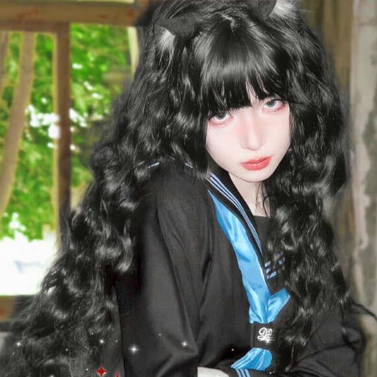 Latin Long Curly Fluffy Wig