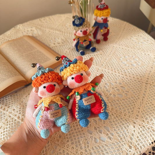 diy woolen Retro clown doll