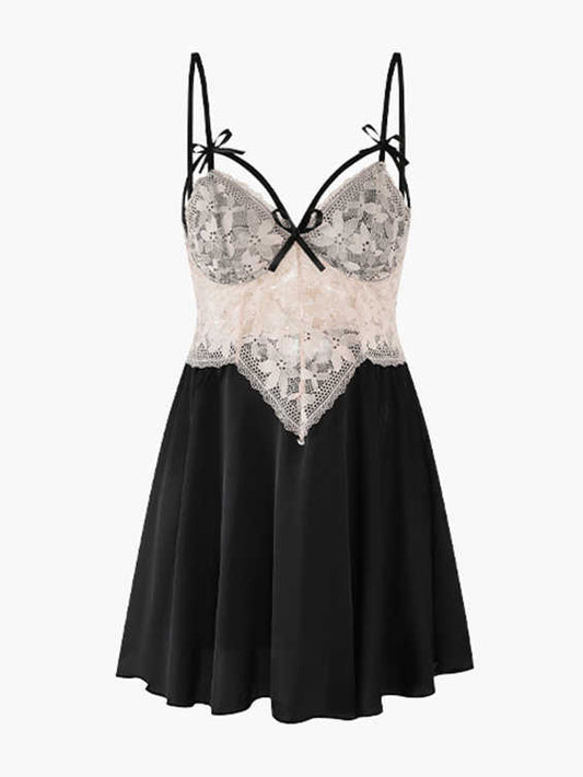 Dark Coquette Lace Nightgown