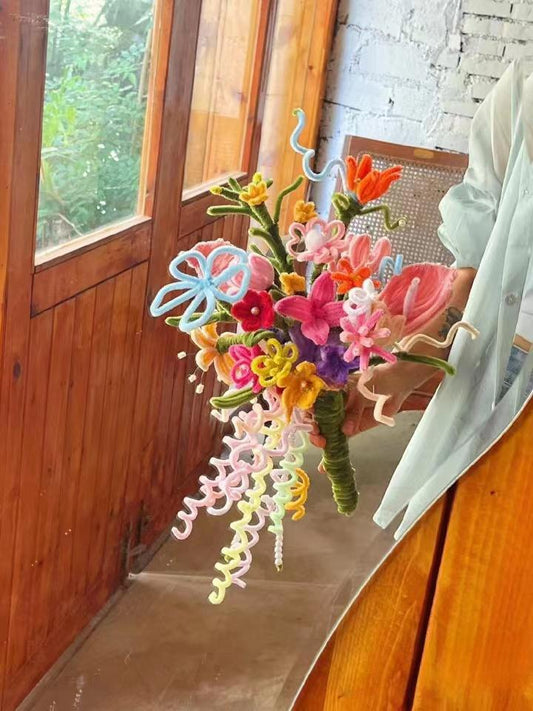 handmade Twisting stick flowers bouquet