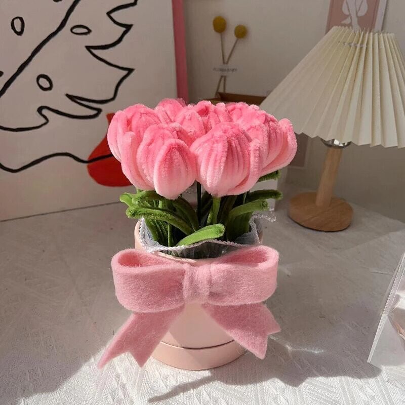 Tulip & Rose DIY Bouquet Craft Kit with Chenille Stems