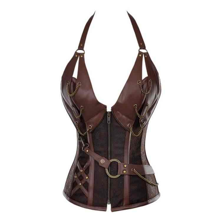 Court Punk Leather Corset