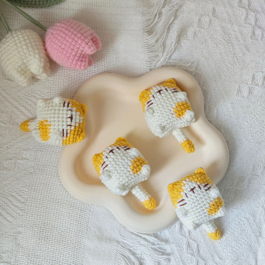 diy wool kitten cake doll bag pendant