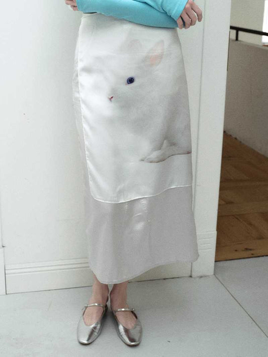 Cute Bunny Layered Apron Skirt