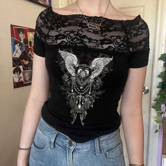 Dark Abby Lace Top