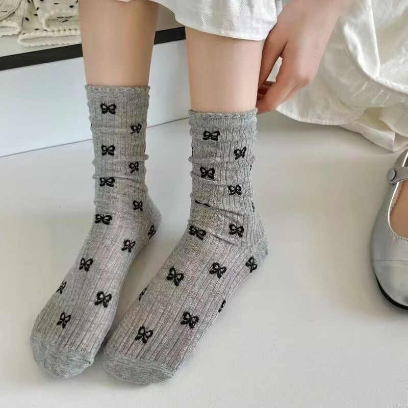 Acubi Coquette Bow Soft Socks