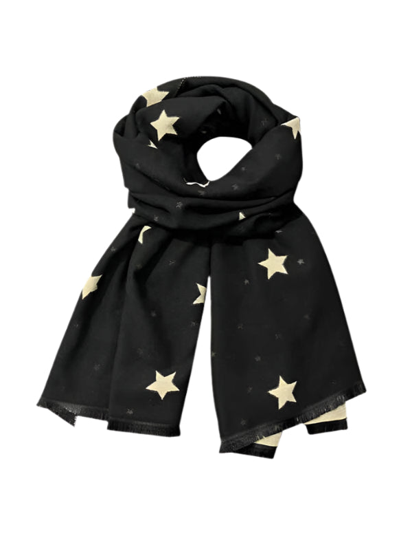 Y2K Star Double-sided Cashmere Scarf