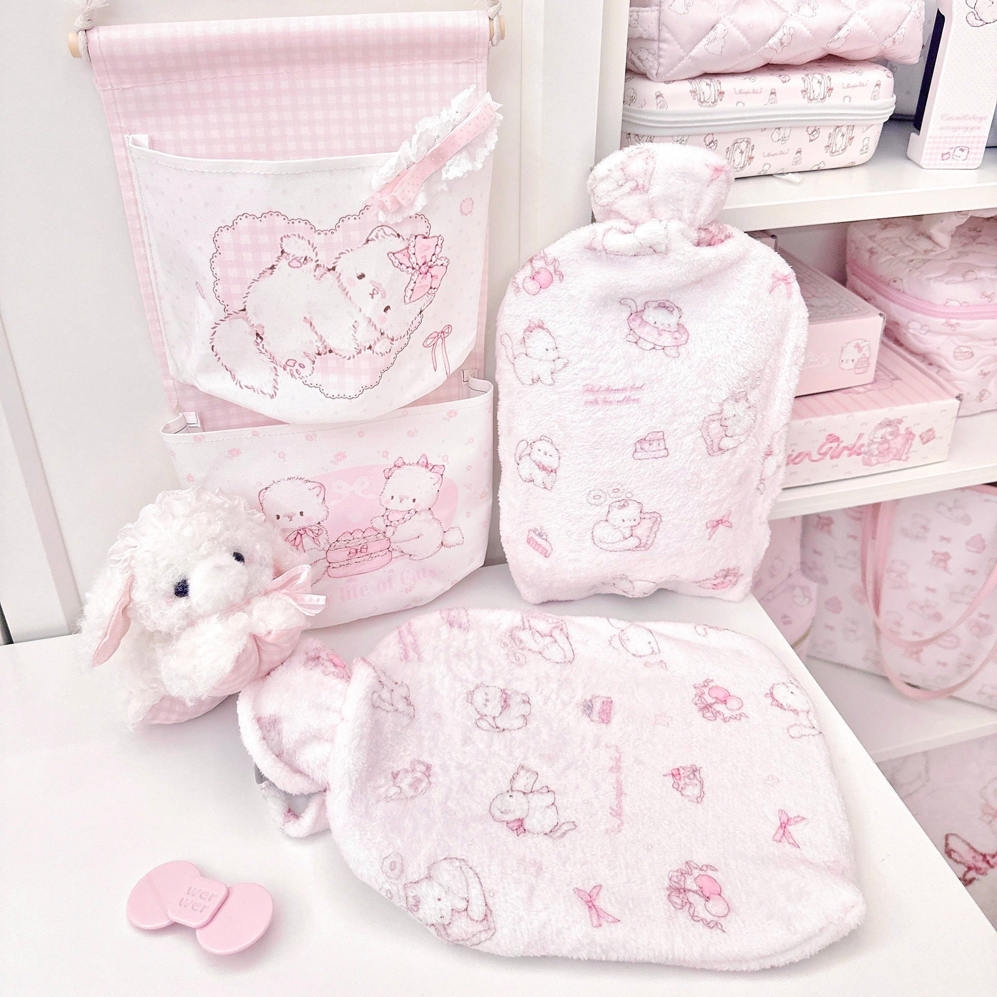cat fleece hot water bottle