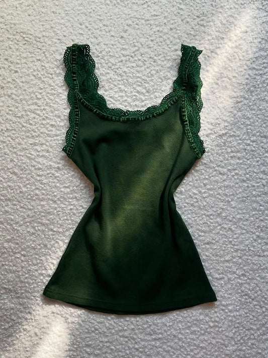 retro green camisole