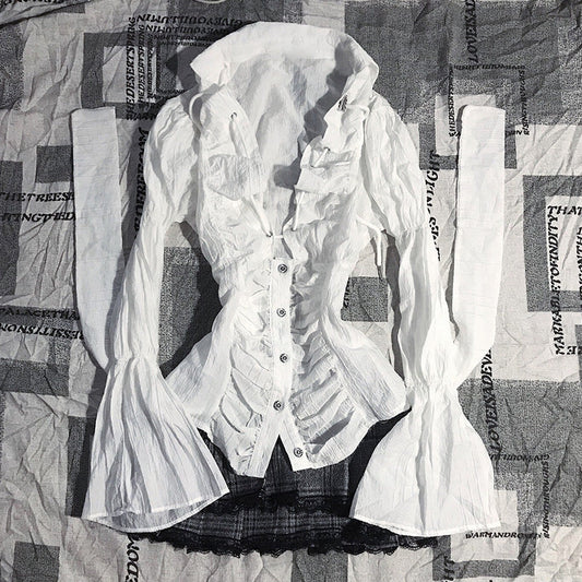 vintage waist white shirt