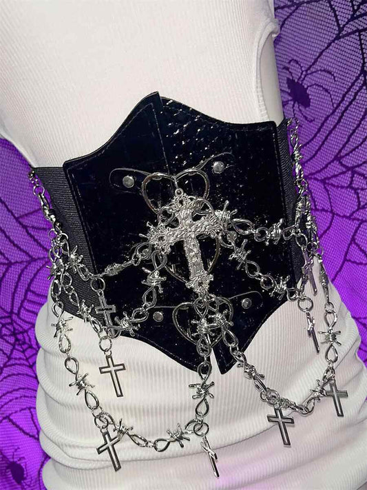 Punk Street Leather Belt Girdle
